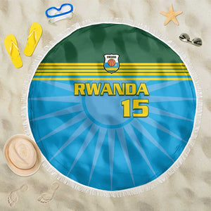 Afro Basketball Rwanda Custom Beach Blanket Go Champions - African Pride