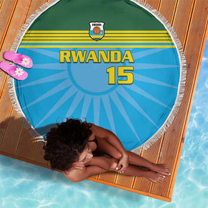 Afro Basketball Rwanda Custom Beach Blanket Go Champions - African Pride