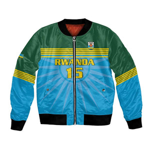 Afro Basketball Rwanda Custom Bomber Jacket Go Champions - African Pride