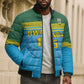 Custom Rwanda Basketball Bomber Puffer Jacket Go Champions