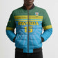 Custom Rwanda Basketball Bomber Puffer Jacket Go Champions