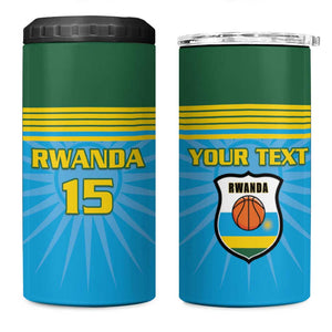Afro Basketball Rwanda Custom 4 in 1 Can Cooler Tumbler Go Champions - African Pride