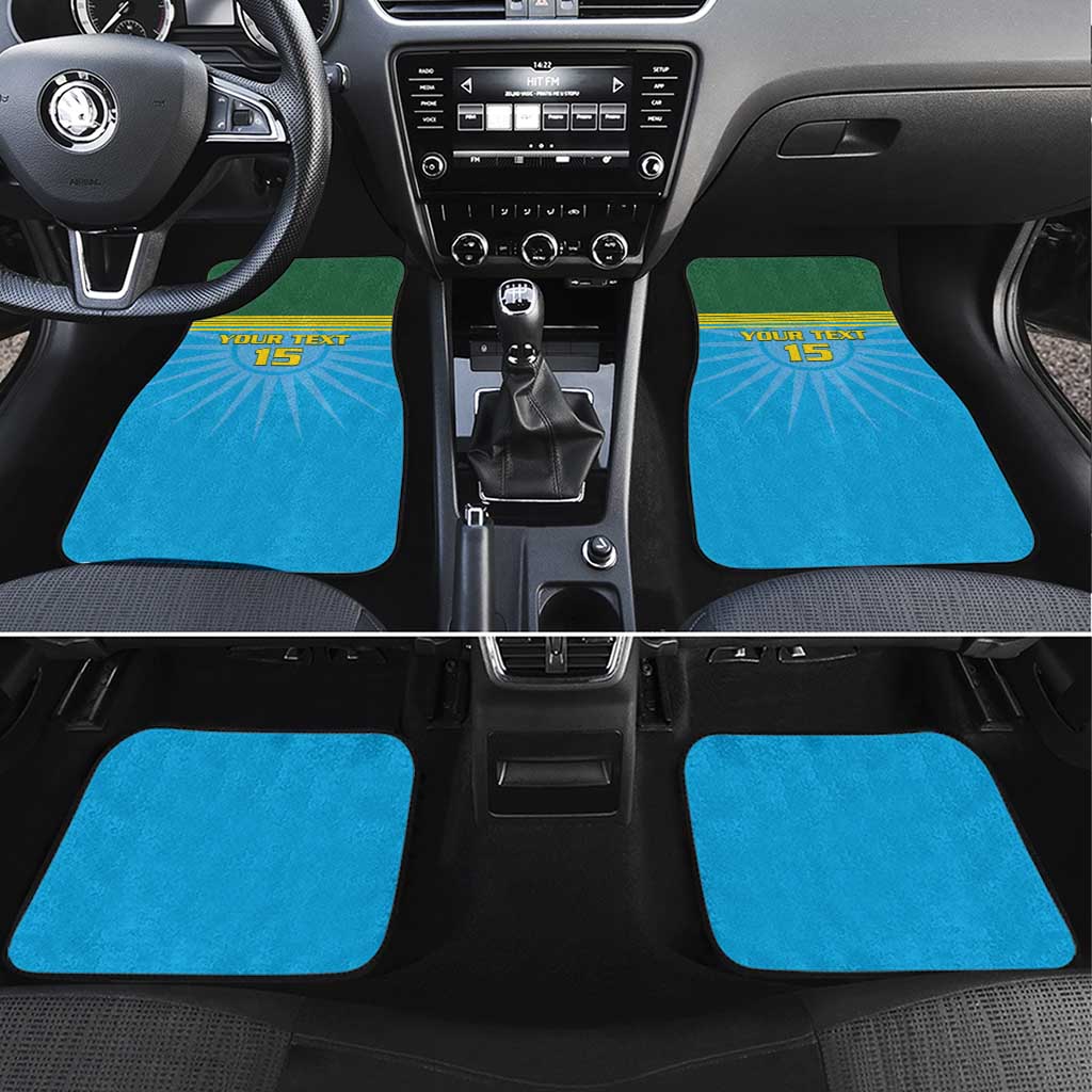 Afro Basketball Rwanda Custom Car Mats Go Champions - African Pride