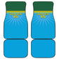 Afro Basketball Rwanda Custom Car Mats Go Champions - African Pride