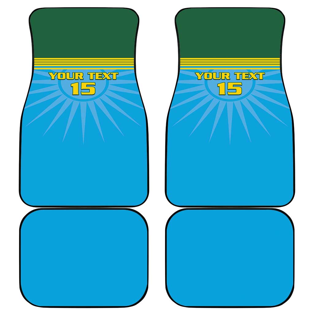 Afro Basketball Rwanda Custom Car Mats Go Champions - African Pride