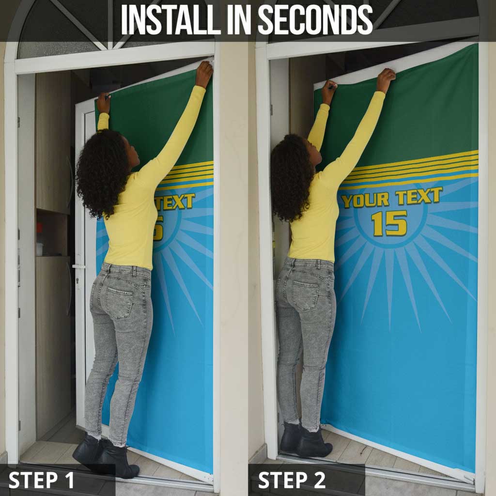 Custom Rwanda Basketball Door Cover Go Champions