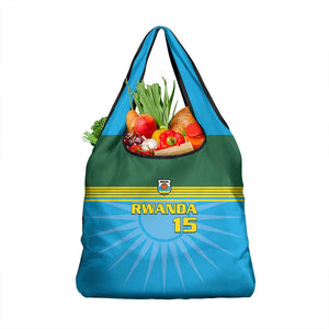 Afro Basketball Rwanda Custom Grocery Bag Go Champions - African Pride