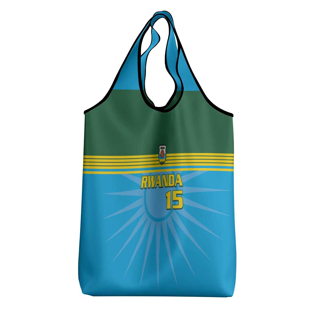 Afro Basketball Rwanda Custom Grocery Bag Go Champions - African Pride