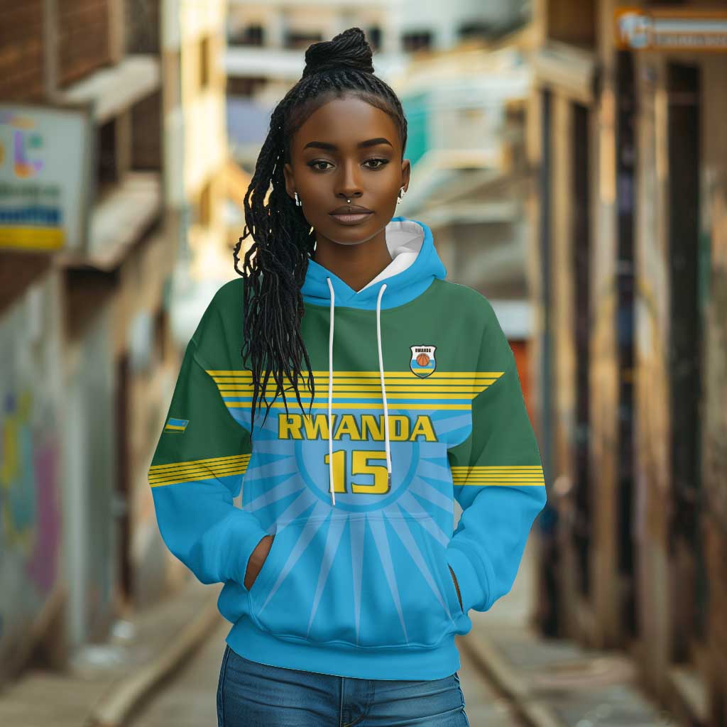 Afro Basketball Rwanda Custom Hoodie Go Champions - African Pride