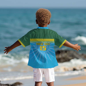 Afro Basketball Rwanda Custom Kid Hawaiian Shirt Go Champions - African Pride