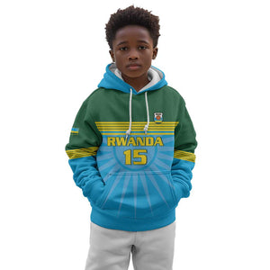 Afro Basketball Rwanda Custom Kid Hoodie Go Champions - African Pride