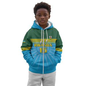 Afro Basketball Rwanda Custom Kid Hoodie Go Champions - African Pride