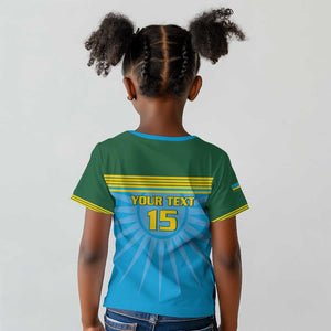 Afro Basketball Rwanda Custom Kid T shirt Go Champions - African Pride