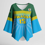 Custom Rwanda Basketball Kimono Sleeve Blouse Go Champions