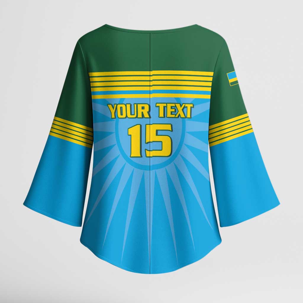 Custom Rwanda Basketball Kimono Sleeve Blouse Go Champions