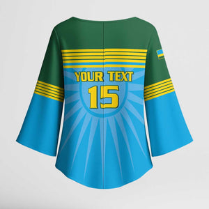 Custom Rwanda Basketball Kimono Sleeve Blouse Go Champions
