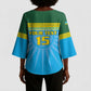 Custom Rwanda Basketball Kimono Sleeve Blouse Go Champions