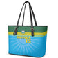Afro Basketball Rwanda Custom Leather Tote Bag Go Champions - African Pride