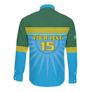 Afro Basketball Rwanda Custom Long Sleeve Button Shirt Go Champions - African Pride