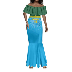 Afro Basketball Rwanda Custom Mermaid Dress Go Champions - African Pride