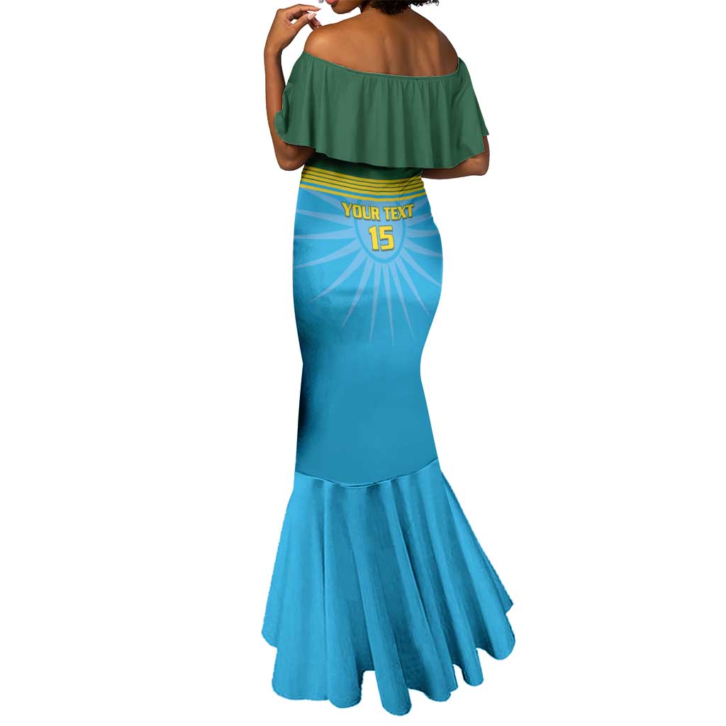 Afro Basketball Rwanda Custom Mermaid Dress Go Champions - African Pride