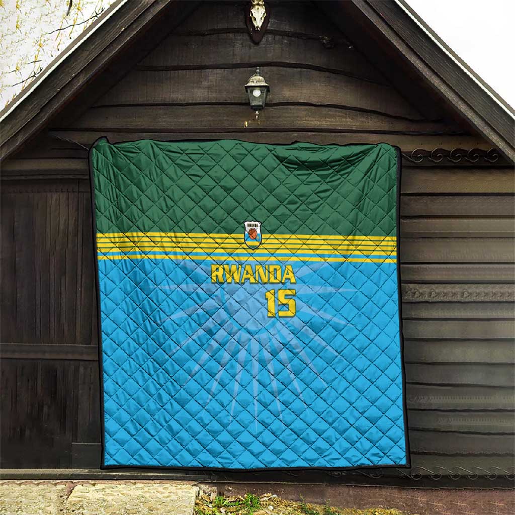 Afro Basketball Rwanda Custom Quilt Go Champions - African Pride