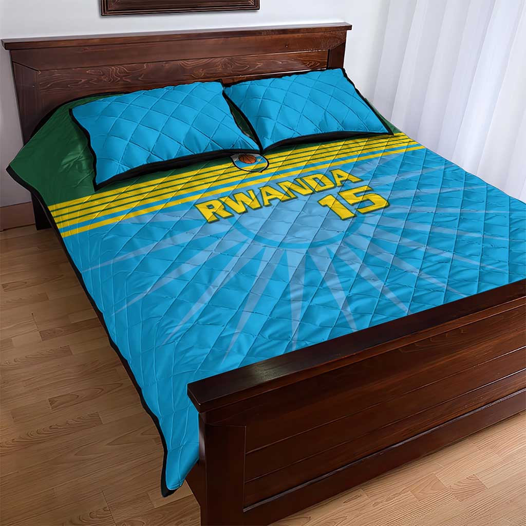 Afro Basketball Rwanda Custom Quilt Bed Set Go Champions - African Pride
