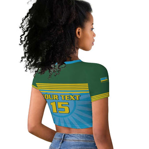 Afro Basketball Rwanda Custom Raglan Cropped T shirt Go Champions - African Pride