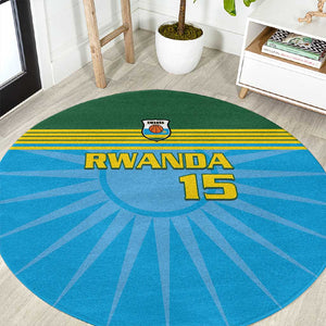 Afro Basketball Rwanda Custom Round Carpet Go Champions - African Pride
