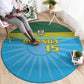 Afro Basketball Rwanda Custom Round Carpet Go Champions - African Pride