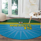 Afro Basketball Rwanda Custom Round Carpet Go Champions - African Pride