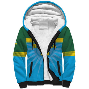 Afro Basketball Rwanda Custom Sherpa Hoodie Go Champions - African Pride