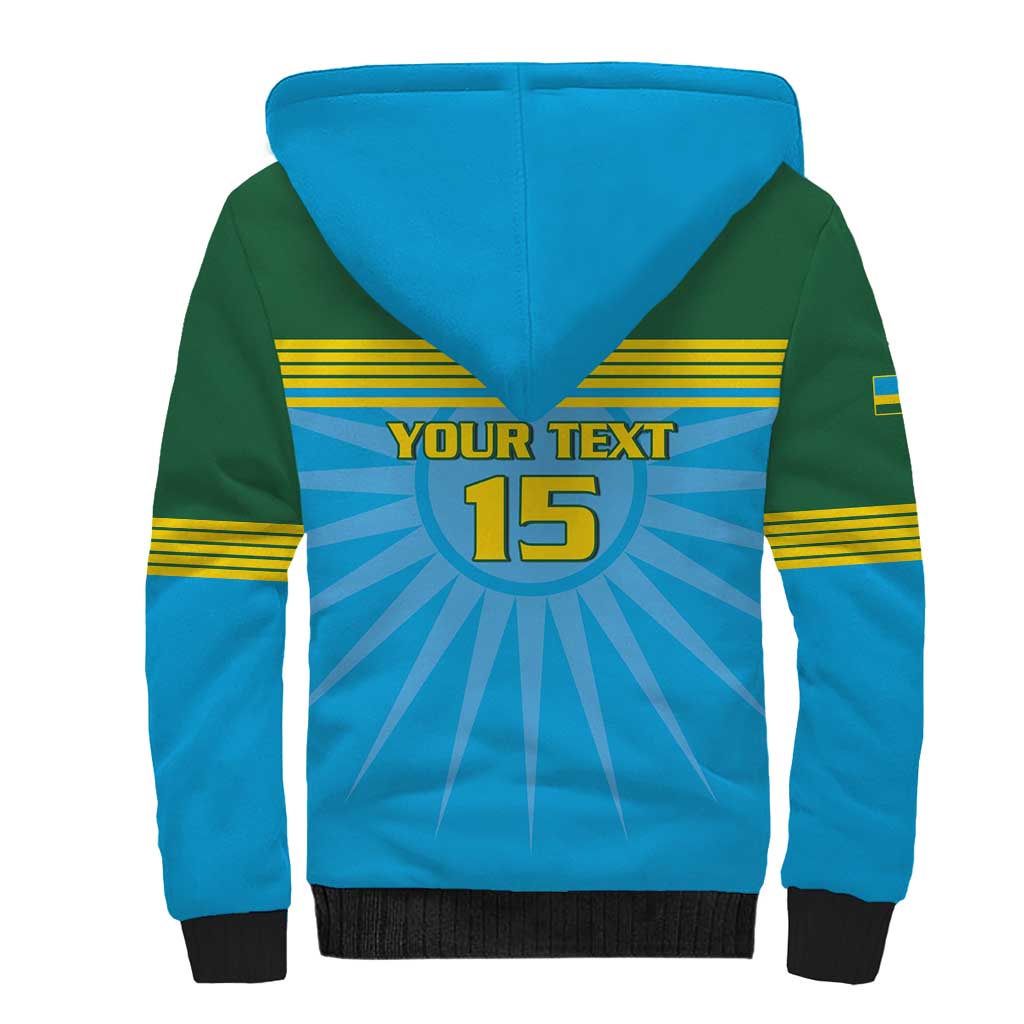 Afro Basketball Rwanda Custom Sherpa Hoodie Go Champions - African Pride