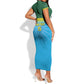 Afro Basketball Rwanda Custom Short Sleeve Bodycon Dress Go Champions - African Pride