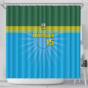 Afro Basketball Rwanda Custom Shower Curtain Go Champions - African Pride