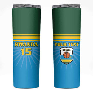 Afro Basketball Rwanda Custom Skinny Tumbler Go Champions - African Pride