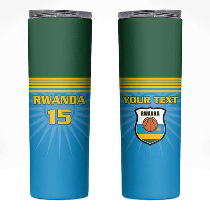 Afro Basketball Rwanda Custom Skinny Tumbler Go Champions - African Pride