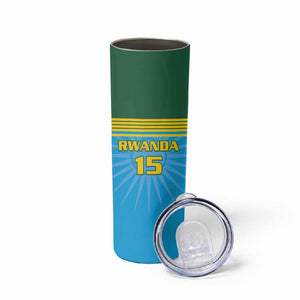 Afro Basketball Rwanda Custom Skinny Tumbler Go Champions - African Pride