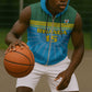 Afro Basketball Rwanda Custom Sleeveless Zip Hoodie Go Champions - African Pride