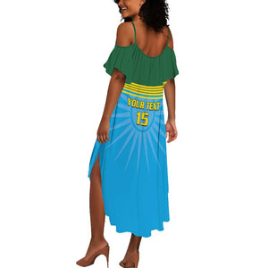 Afro Basketball Rwanda Custom Summer Maxi Dress Go Champions - African Pride