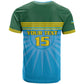 Afro Basketball Rwanda Custom T shirt Go Champions - African Pride