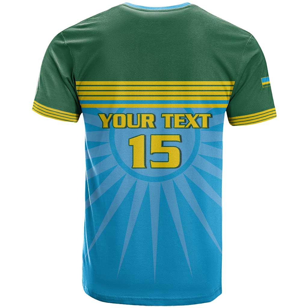 Afro Basketball Rwanda Custom T shirt Go Champions - African Pride