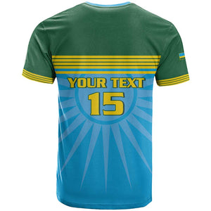 Afro Basketball Rwanda Custom T shirt Go Champions - African Pride