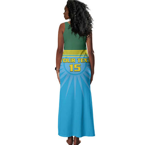 Afro Basketball Rwanda Custom Tank Maxi Dress Go Champions - African Pride