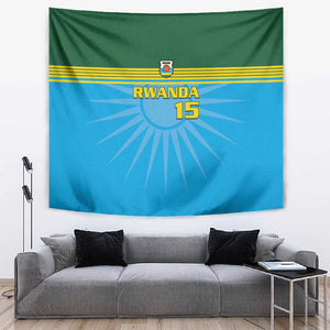 Afro Basketball Rwanda Custom Tapestry Go Champions - African Pride