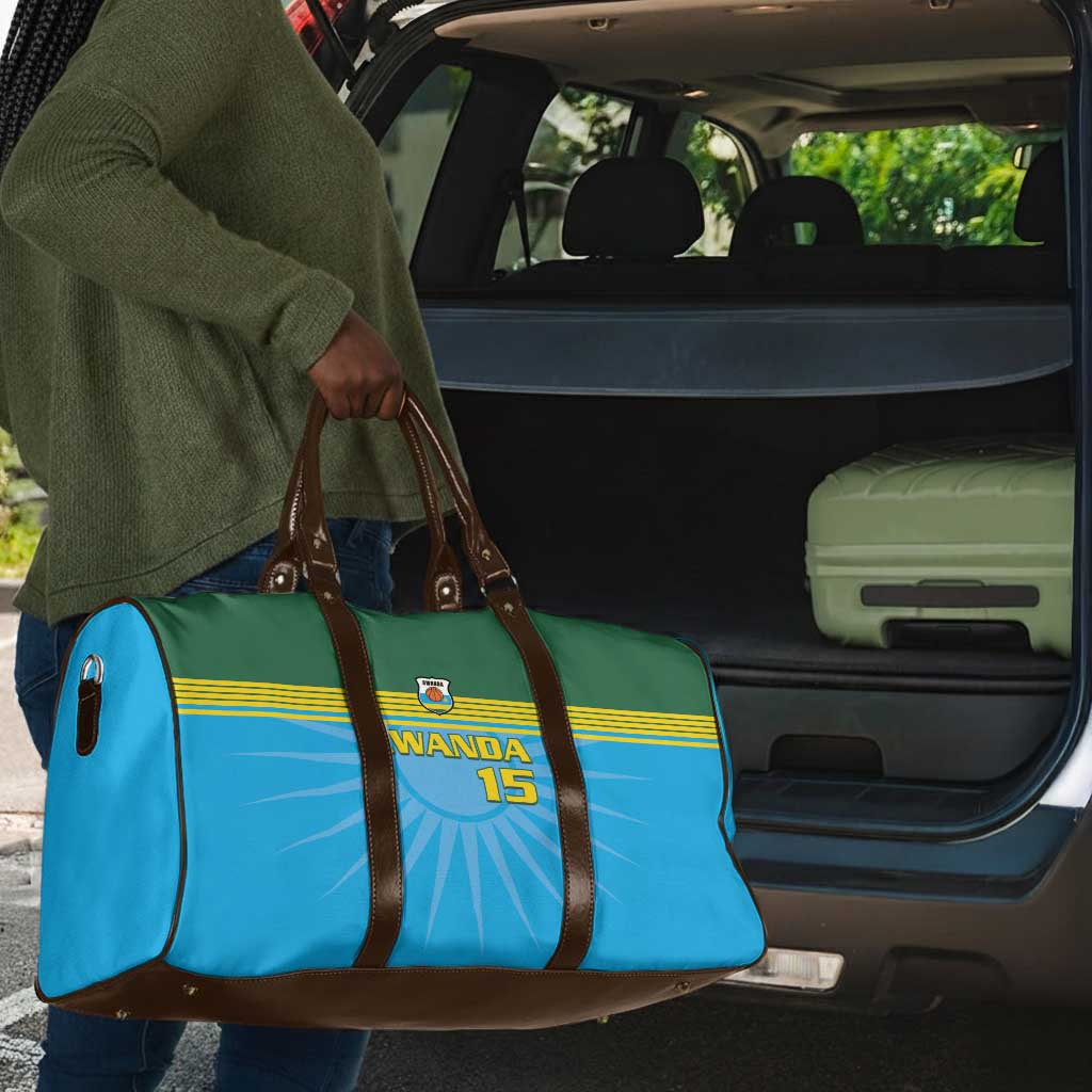 Custom Rwanda Basketball Travel Bag Go Champions