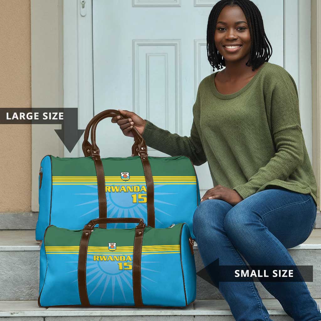 Custom Rwanda Basketball Travel Bag Go Champions