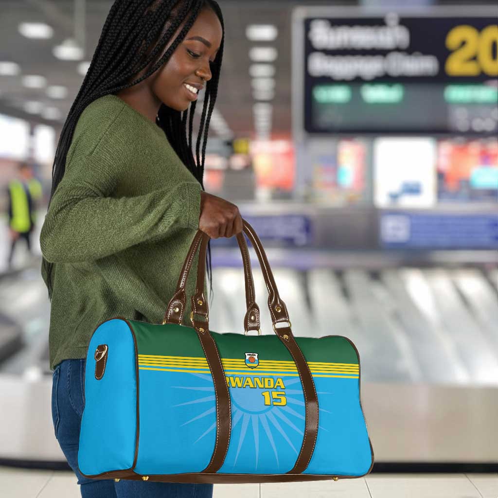 Custom Rwanda Basketball Travel Bag Go Champions