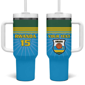 Afro Basketball Rwanda Custom Tumbler With Handle Go Champions - African Pride