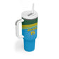 Afro Basketball Rwanda Custom Tumbler With Handle Go Champions - African Pride